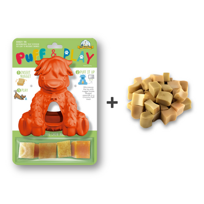 Yak Puff and Play toy in orange with refill nuggets