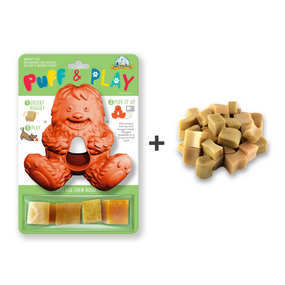 Yeti Puff and Play toy in Yeti orange with refill nuggets